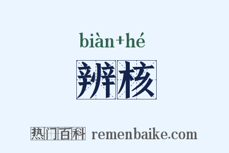 辨核是什么意思的图片